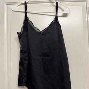 Abercrombie & Fitch Black Lace Trim Tank Top